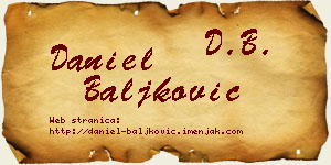 Daniel Baljković vizit kartica